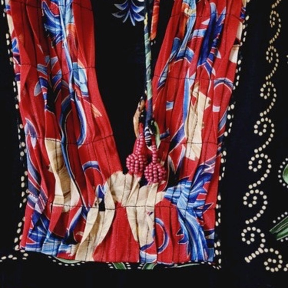 $260 Farm Rio Mixed Arabesque Scarves Long Sleeve Mini Dress - Picture 10 of 12